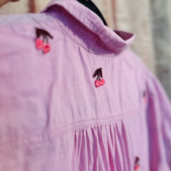 Anthropologie Maeve Cherry Surf Shirt, NWT - Picture 9 of 11